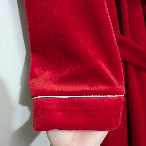 VTG Cinema Etoile size L red crushed velvet robe old cinema, movie star, luxury - Picture 6 of 9